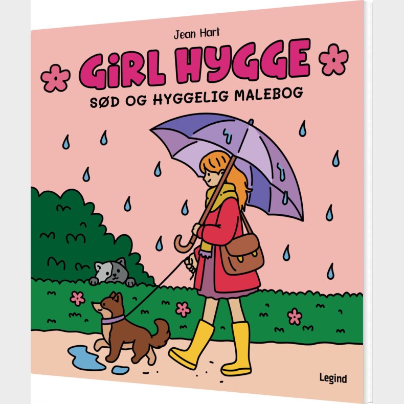Malebog: Girl Hygge - Cozy Coloring - Jean Hart - Bog