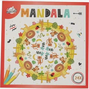 Malebog Mandala 20,5 X 20,5 Cm - Dyr - Bog