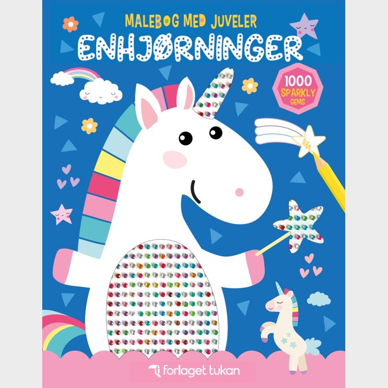 Malebog Med Juveler: Enhjrninger - Bog