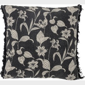 Bloomingville - Mali Pude - Sort - Genanvendt Bomuld - 50x50 Cm