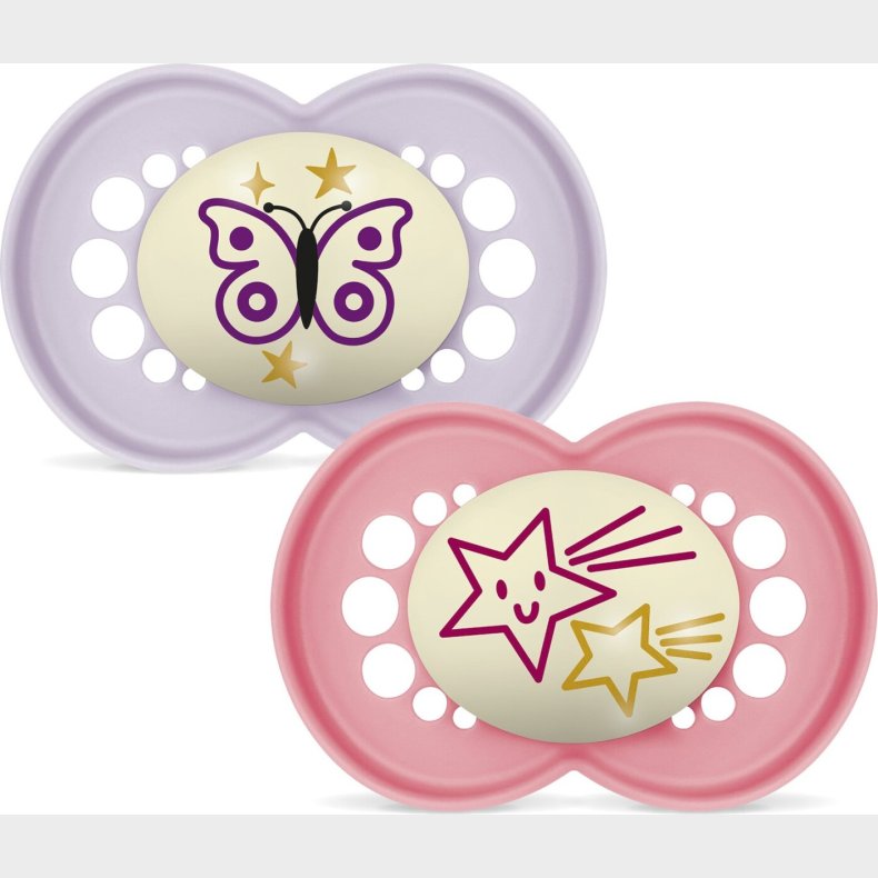 Mam - Orig Night Silk 2p Box V - Pink