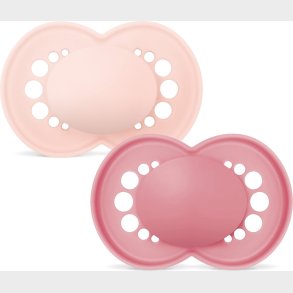 Mam - Orig Silk 2p Box V Unprint - Pink - 6-16m