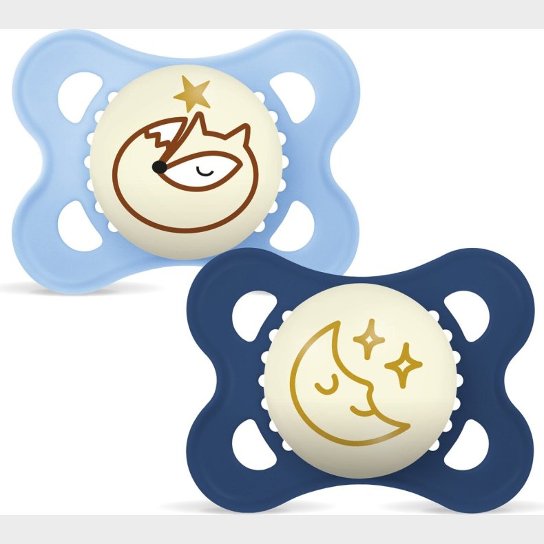 Mam - Original Night Silk 2p Box V - Blue - 0-6m