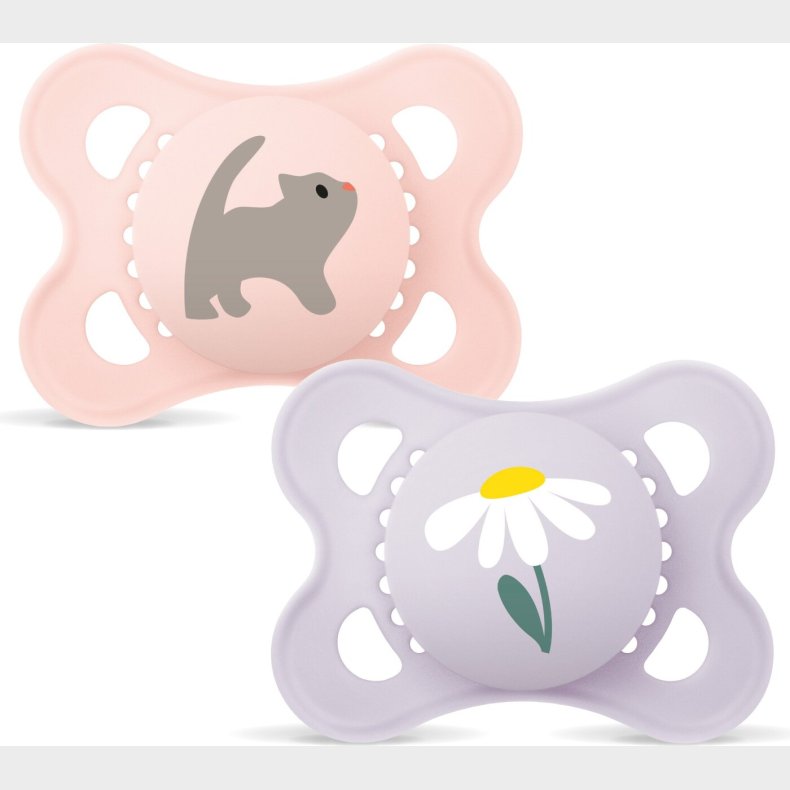 Mam - Original Silk Pacifier 2-pack - Pink - 0-6m