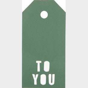 Manillamrker - To You - Str. 5x10 Cm - 300 G - Grn - 15 Stk.