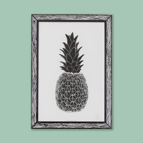Marke Newton - A3 Print - Black Pia Pineapple