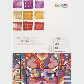 Tegneblok - A4 - Marker Paper - 70 Sider - Carioca Plus