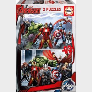 Marvel Avengers Puslespil - 2 X 100 Brikker - Educa
