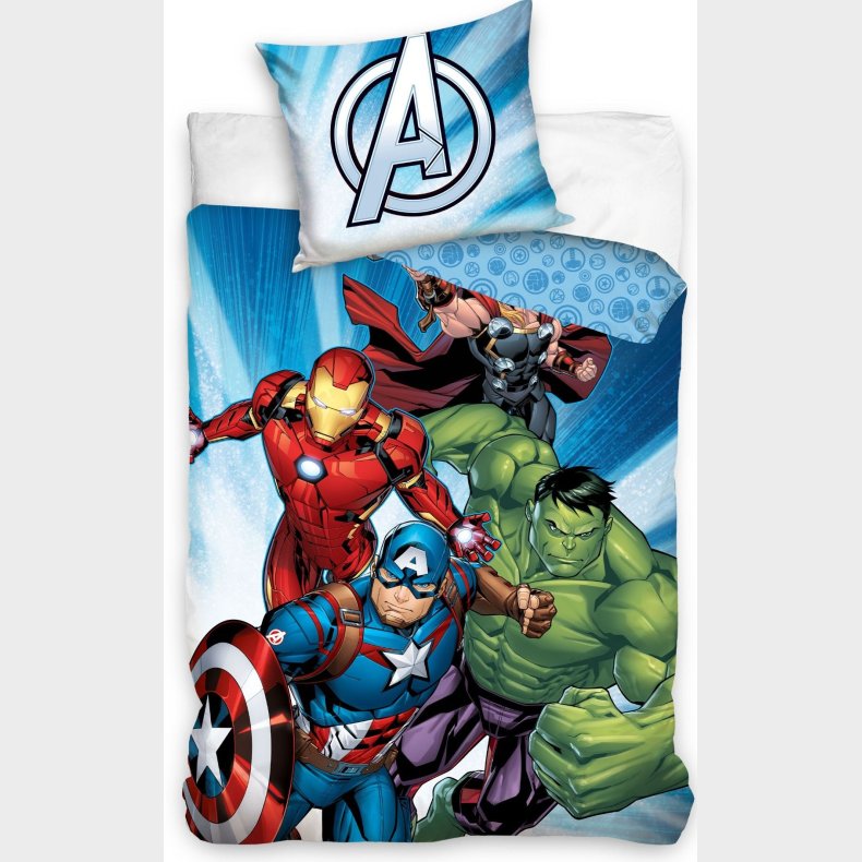Marvel Avengers Sengetj 150 x 210 cm - 100 procent bomuld