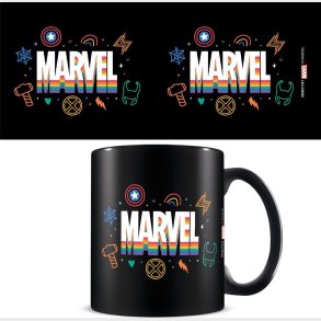 Marvel Pride (logo Rainbow) Black Mug