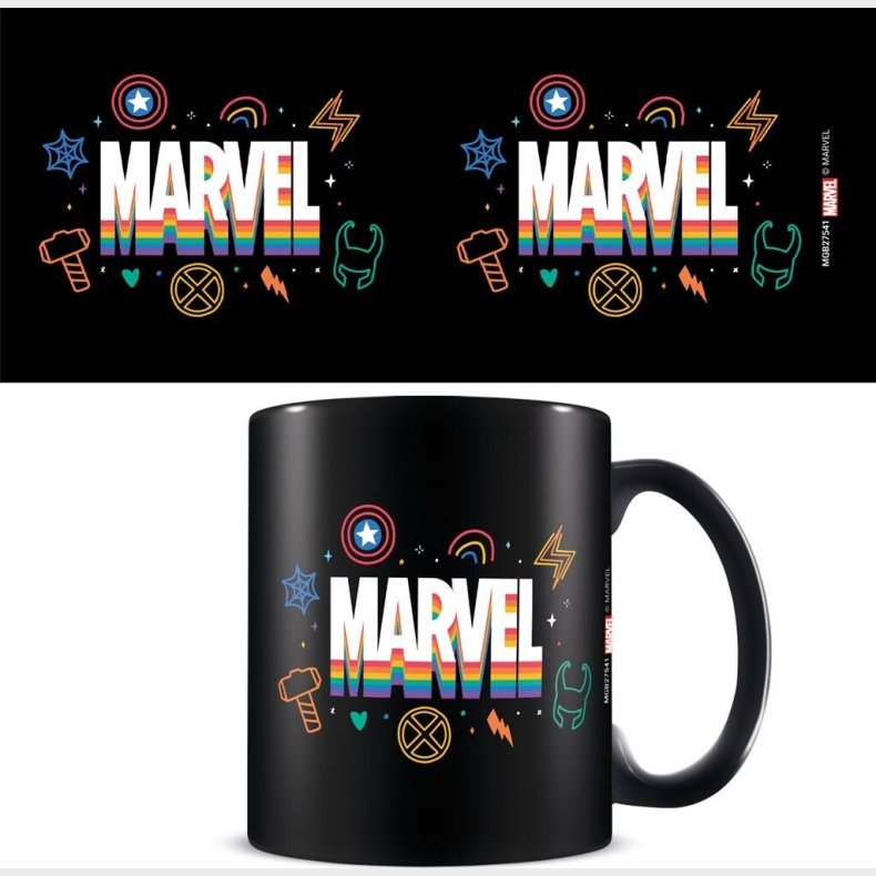 Marvel Pride (logo Rainbow) Black Mug