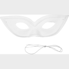Mal Selv Masker - Cat Eye Halvmaske - Hvid - 12 Stk
