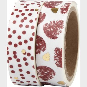Masking Tape - Kogler Og Prikker - Folie - B 15 Mm - 2x4 M