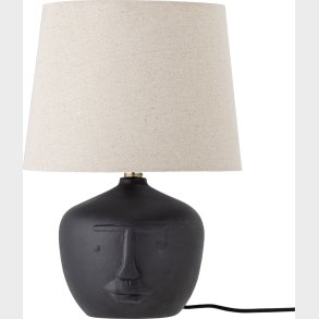 Bloomingville - Matheo Bordlampe Med Skrm - Sort - Terrakotta