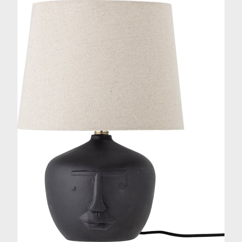 Bloomingville - Matheo Bordlampe Med Skrm - Sort - Terrakotta