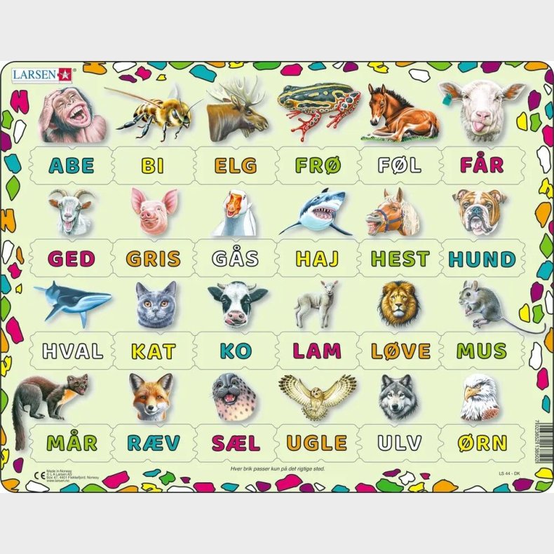 Maxi Puslespil Ls Og Find Dyret - 24 Brikker (36,5x28,5cm)