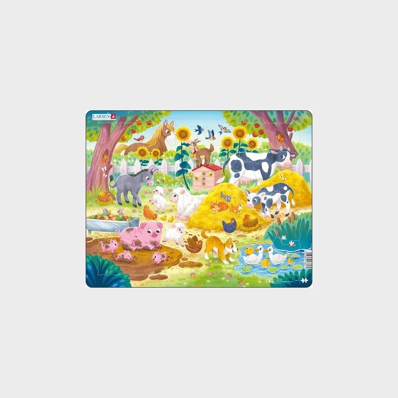 Maxi Puslespil Sde Dyr P Grden - 19 Brikker (36,5x28,5cm)