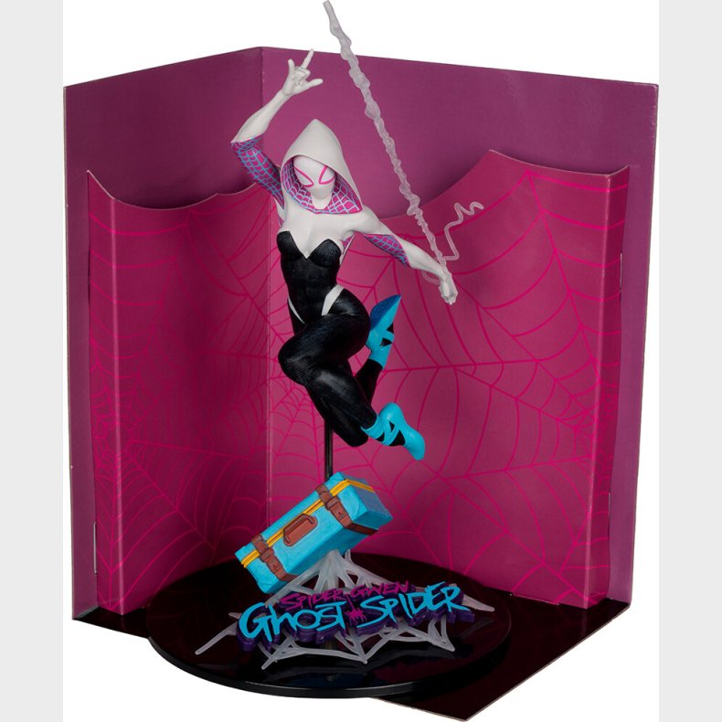 Mcfarlane Toys - Marvel Ghost-spider Collectible With Scene (the Amazing Spider-man #1)