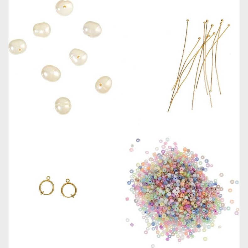 Me & My Box - Mini Smykke Kit reclips - Perle - Guldbelagt 18k