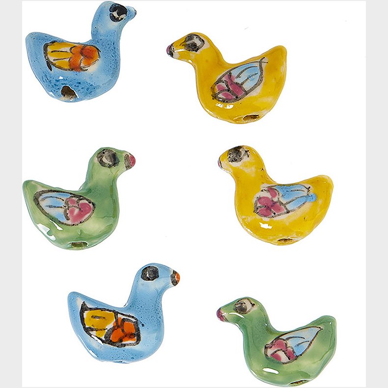 Me & My Box - Porcelnsperler 6 Stk - Fugle