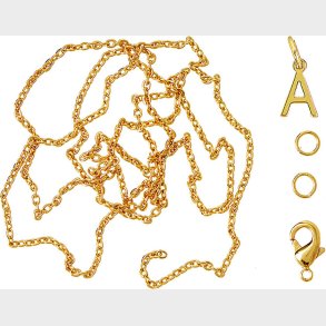 Me & My Box - Vedhng Diy St - Bogstav - A - Guldbelagt 18 Karat