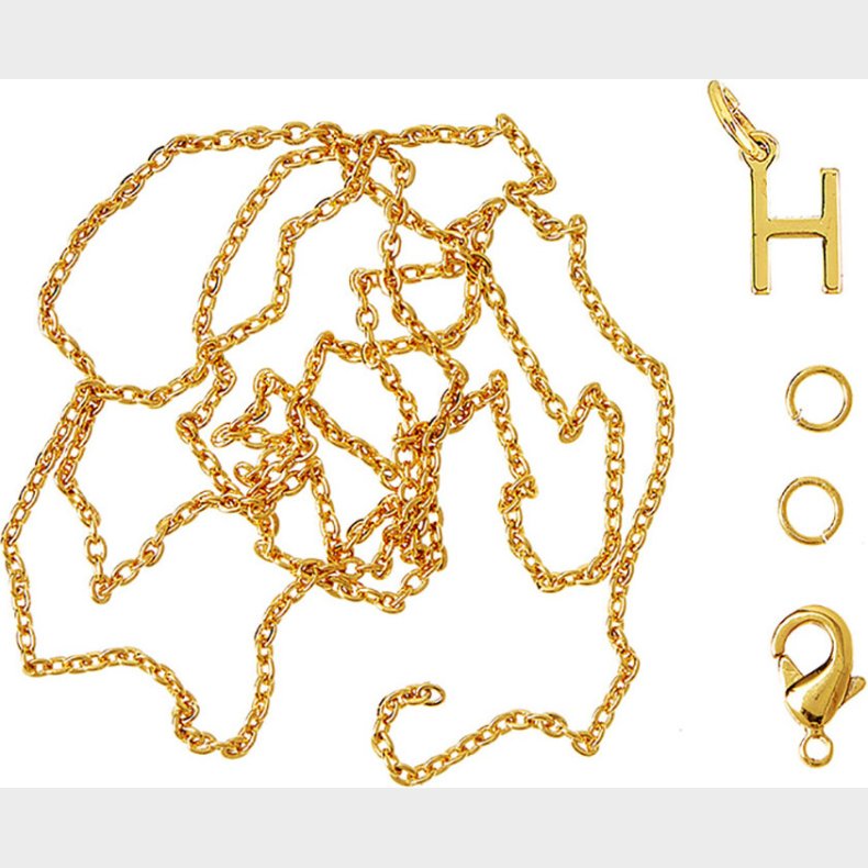 Me & My Box - Vedhng Diy St - Bogstav - H - Guldbelagt 18 Karat