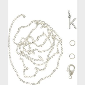 Me & My Box - Vedhng Diy St - Bogstav - K - Slvbelagt 925 Sterling