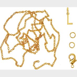 Me & My Box - Vedhng Diy St - Bogstav - L - Guldbelagt 18 Karat