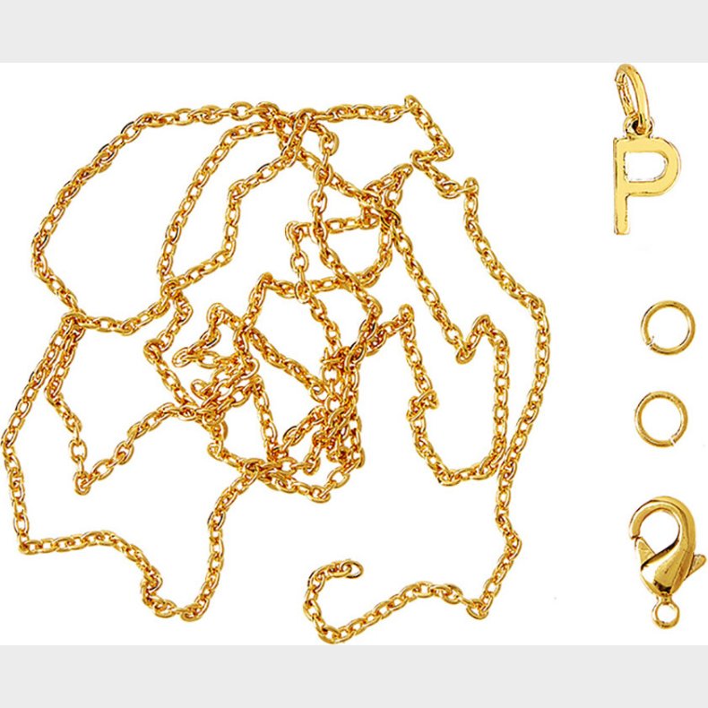 Me & My Box - Vedhng Diy St - Bogstav - P - Guldbelagt 18 Karat