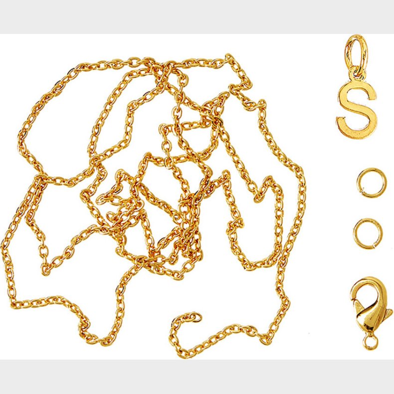 Me & My Box - Vedhng Diy St - Bogstav - S - Guldbelagt 18 Karat