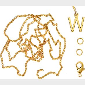 Me & My Box - Vedhng Diy St - Bogstav - W - Guldbelagt 18 Karat