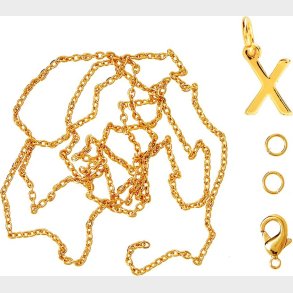 Me & My Box - Vedhng Diy St - Bogstav X - Guldbelagt 18 Karat