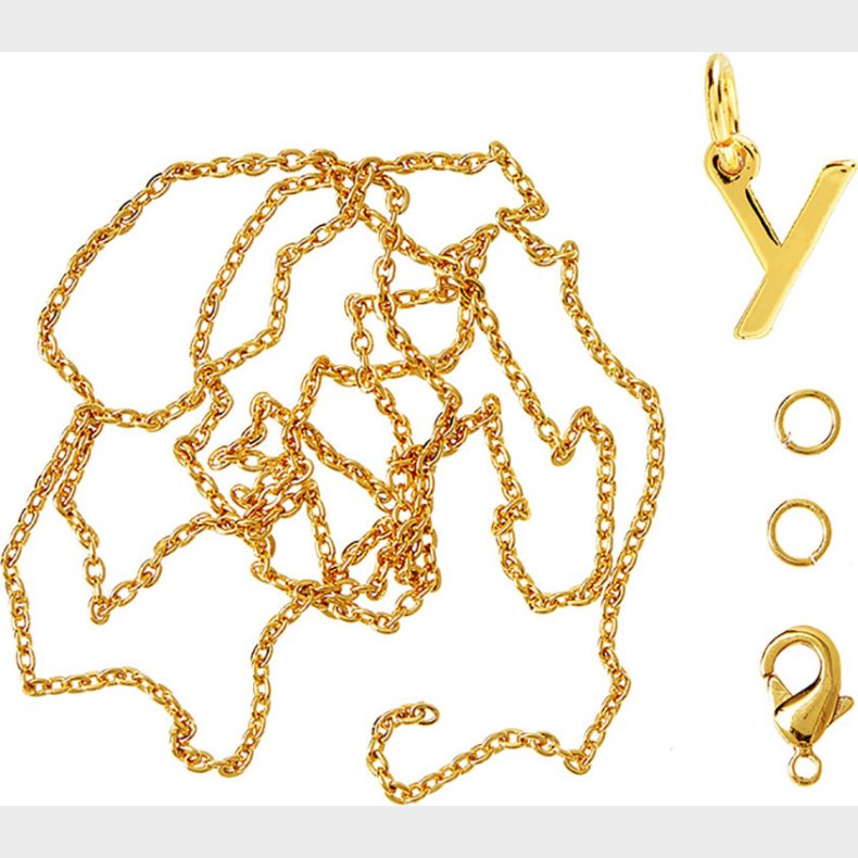 Me & My Box - Vedhng Diy St - Bogstav - Y - Guldbelagt 18 Karat