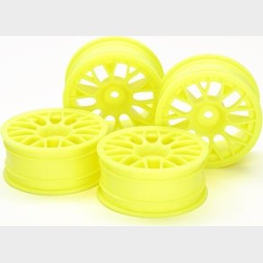 Medium-narrow Mesh Wheels (24mm, +2, Yellow) - 54850 - Tamiya