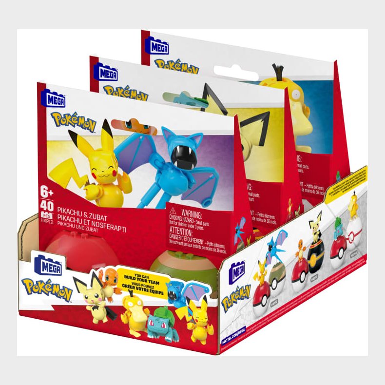 Mega - Pok�mon - Pok� Bold Med Byggeklodser - Assorteret