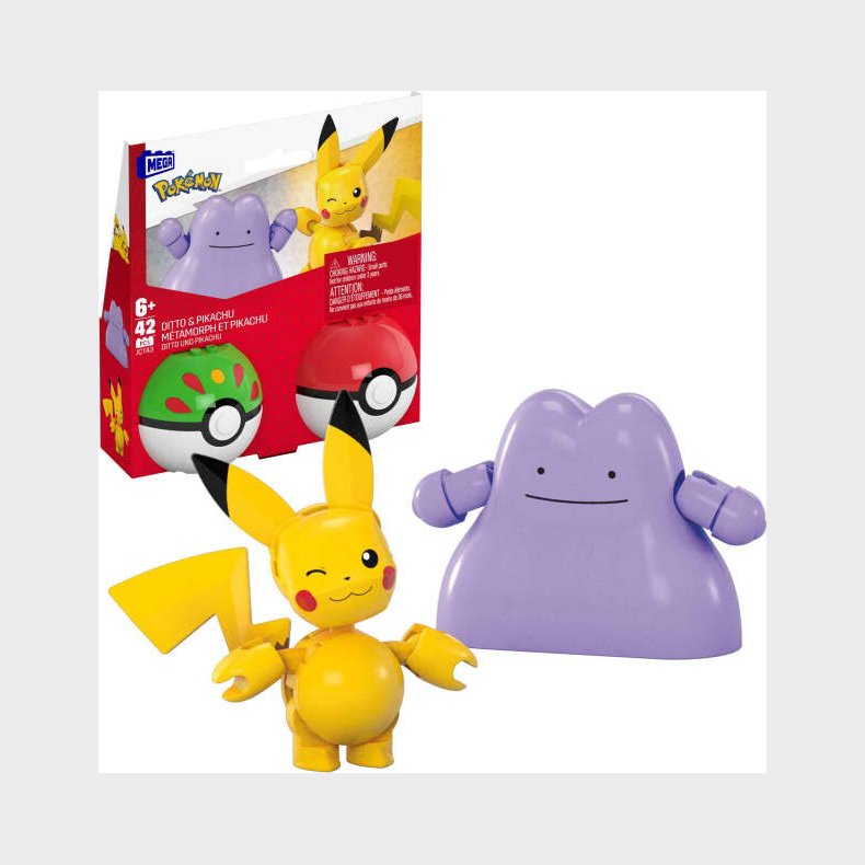 Mega - Pokmon Pok Ball 2-pack Building - Pikachu & Ditto (jct43)