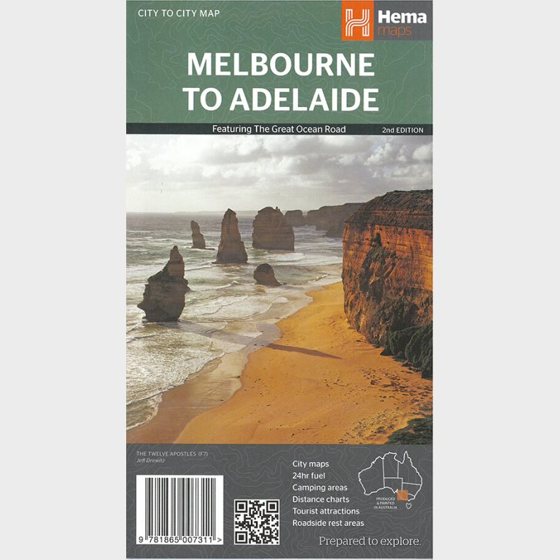 Hema Maps - Melbourne To Adelaide: Featuring The Great Ocean Road - English book