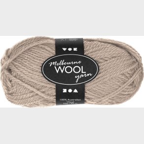 Uldgarn - Melbourne Wool - L 92 M - Beige - 50 G