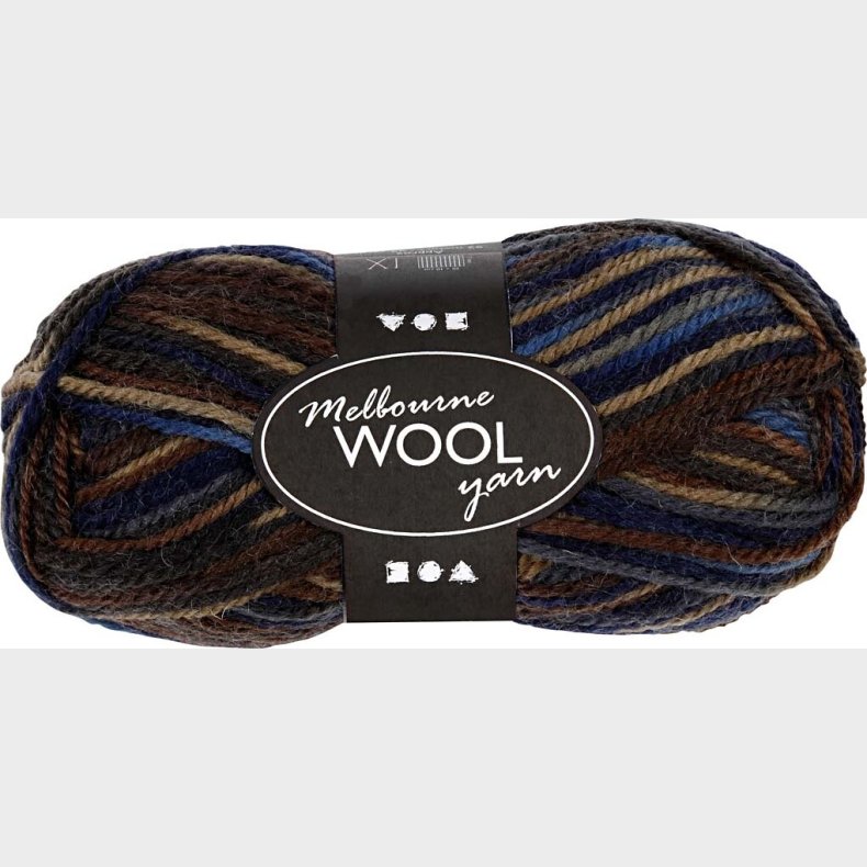 Uldgarn - Melbourne Wool - L 92 M - Brun Harmoni - 50 G