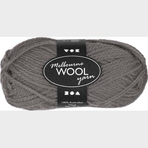 Uldgarn - Melbourne Wool - L 92 M - Gr� - 50 G