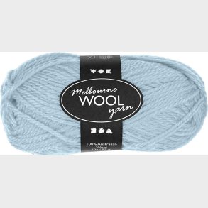 Uldgarn - Melbourne Wool - L 92 M - Lys Turkis - 50 G
