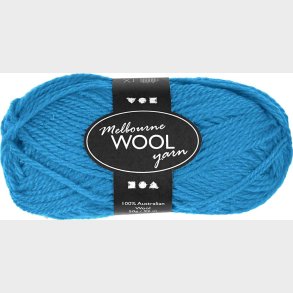 Uldgarn - Melbourne Wool - L 92 M - Lysebl� - 50 G