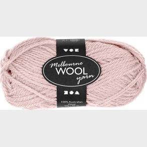 Uldgarn - Melbourne Wool - L 92 M - Lyser�d - 50 G