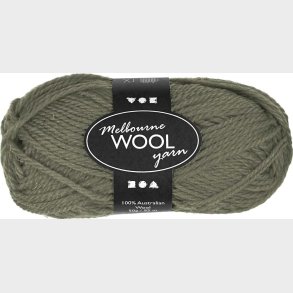 Uldgarn - Melbourne Wool - L 92 M - Mrk Grn - 50 G