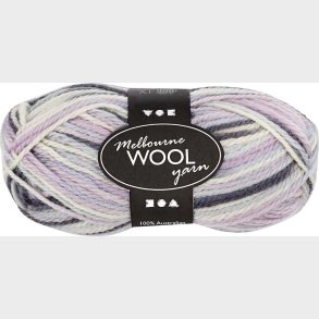 Uldgarn - Melbourne Wool - L 92 M - Pastel Lilla - 50 G