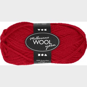 Uldgarn - Melbourne Wool - L 92 M - Rd - 50 G