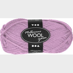 Uldgarn - Melbourne Wool - L 92 M - Rosa - 50 G
