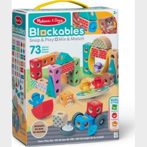 Melissa & Doug - Blockables Byggest - Town - 73 Dele