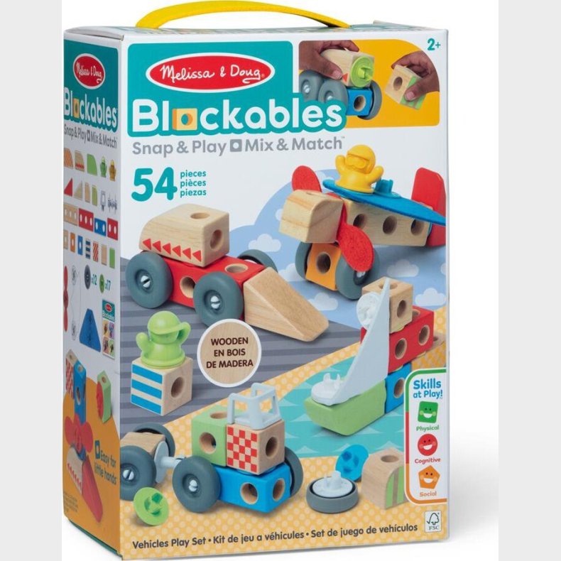 Melissa & Doug - Blockables Byggest - Kretjer - 54 Dele
