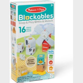 Melissa & Doug - Blockables Byggest - Bondegrds Venner - 16 Dele